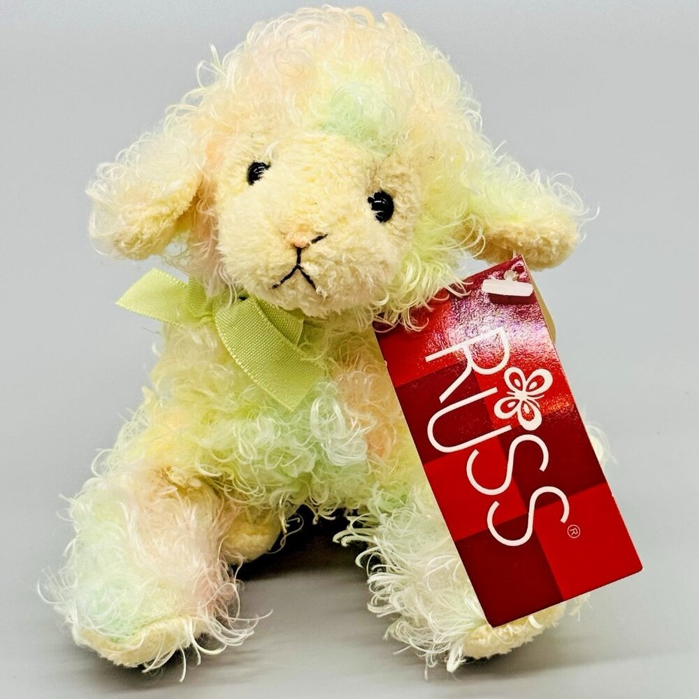 Russ Lou Lou Pastel Lamb Plush 5 inch Stuffed Animal Easter Nursery 5" TAGS